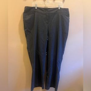 Lane Bryant size 20 pin stripe gray dress pant. Button closure. A little stretch